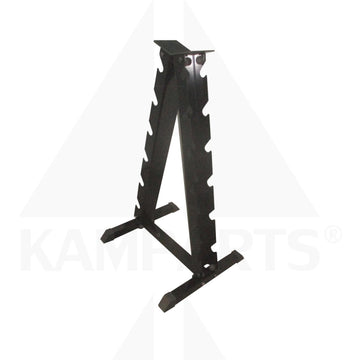 Dumbbell Rack - Holds 6 Pairs - For Hex Rubber Dumbbells - DUMBBELLS NOT INCLUDED Black Bars Weights & Benches