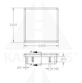 End Cap - Fits 2” Square x 11 Gauge Tube. U.S. Made Parts & Components