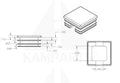 End Cap - Multi-Gauge - Fits 1-1/2” Square Tube Parts & Components