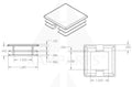 End Cap - Multi-Gauge - Fits 1-3/4” Square Tube Parts & Components