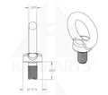 Eye Bolt - 1/2” Cable-Chain-Belting