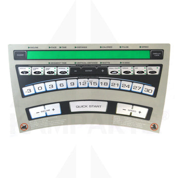 Freemotion Incline Trainer Upper Overlay/Keypad Treadmill Parts