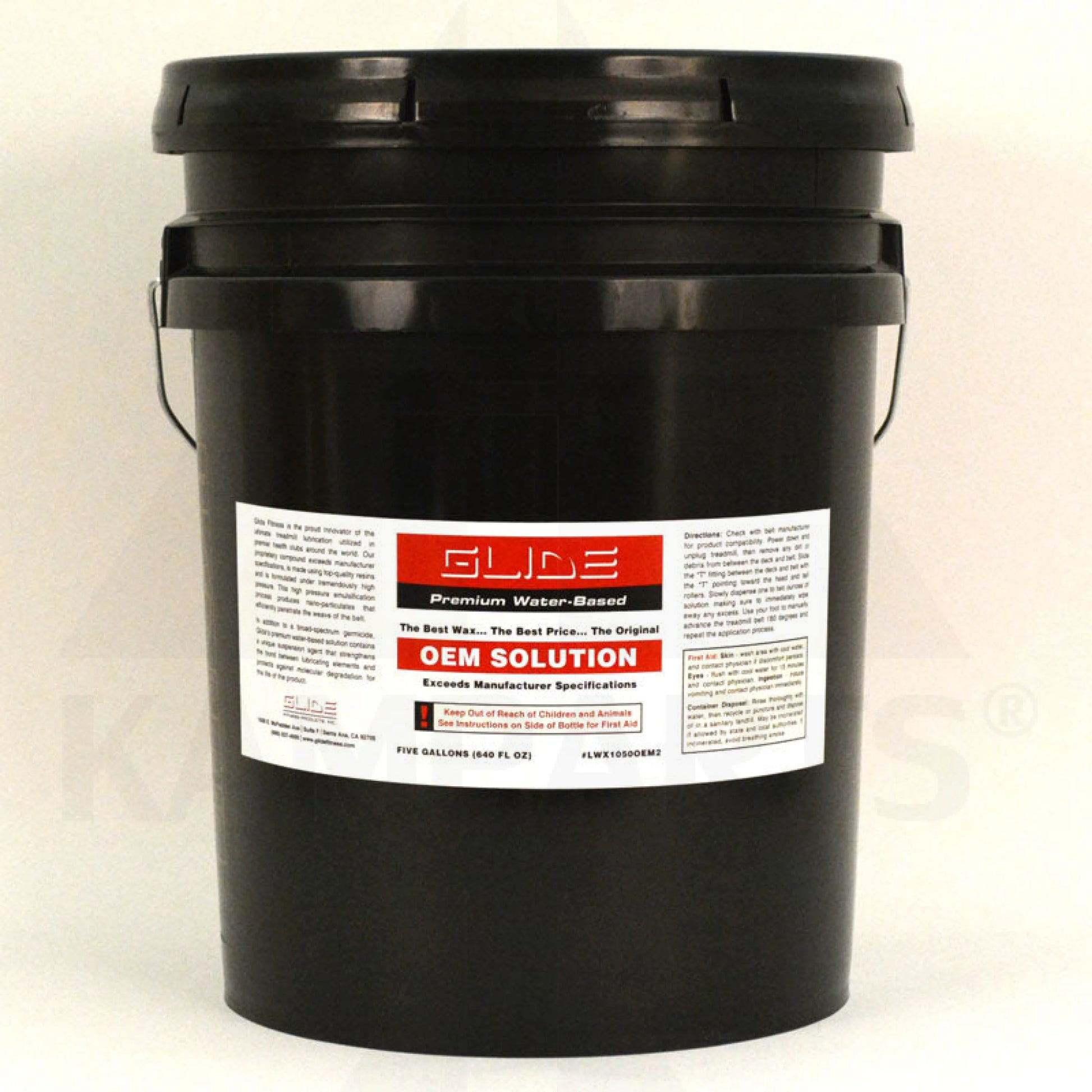 Glide OEM Solution (Water Based) for Manual-Wax Treadmills 5 Gallons