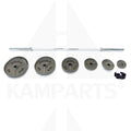Grey 2’’ Olympic Weightlifting Set - 300 LB OC86 - 7 Ft - 20kg ~ 45 lbs, Chrome finish, 500 lb weight Capacity, 31 mm