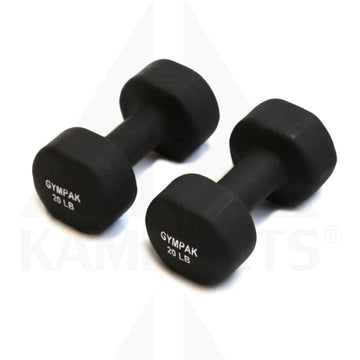 Gympak Neoprene Dumbbell - 20 LB (Pair) Bars Weights & Benches