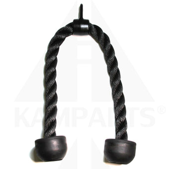Gympak Pro Tricep Pressdown Rope – Black with Rubber Ends Gym Accessories