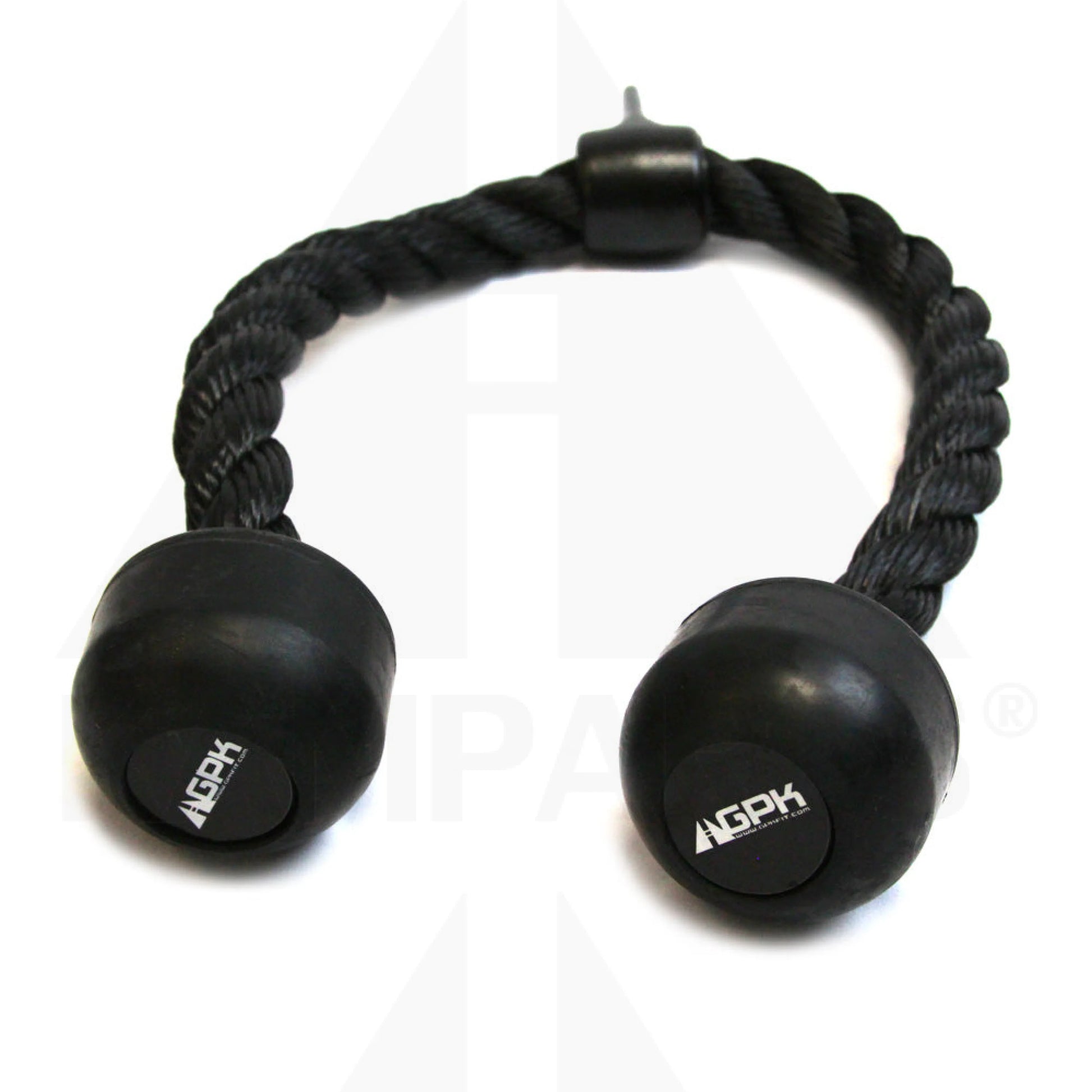 Gympak Pro Tricep Pressdown Rope – Black with Rubber Ends Gym Accessories