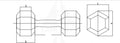 GymPak Rubber Hex Dumbbell - 20 LB - CushBell Bars Weights & Benches