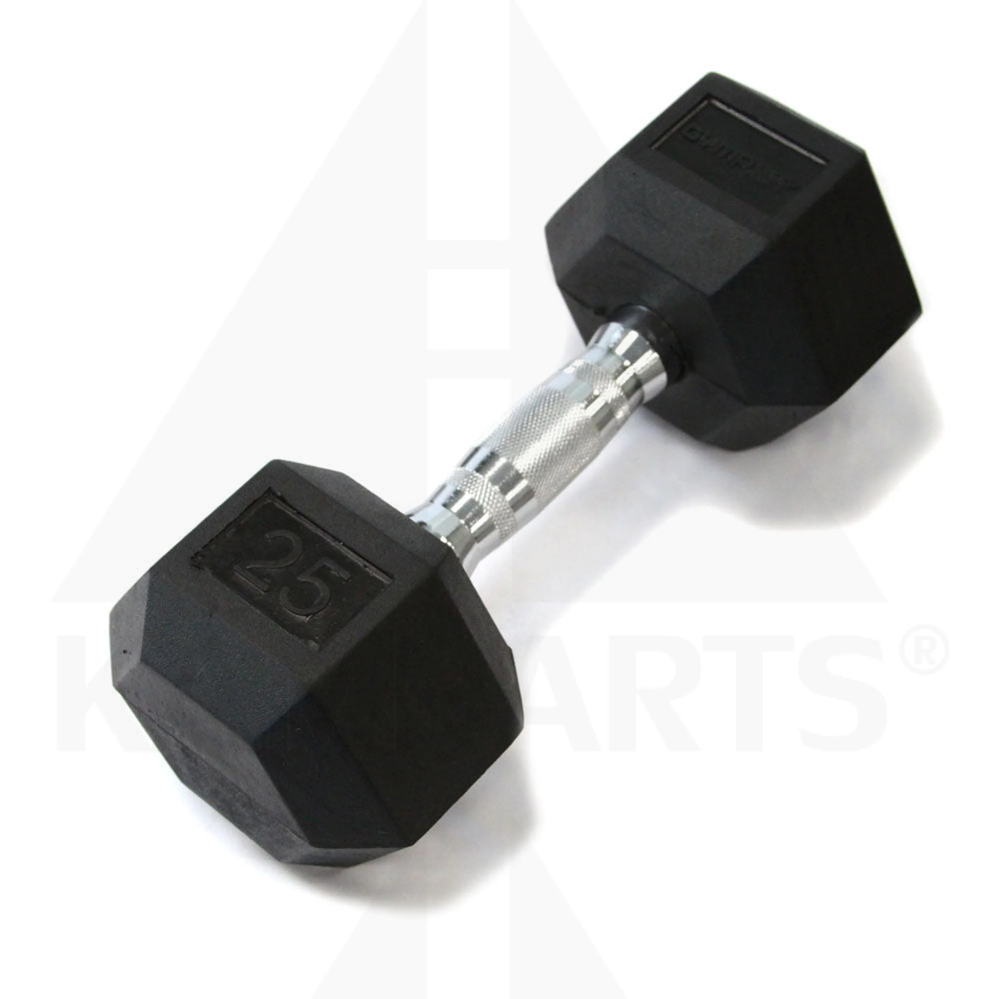 GymPak Rubber Hex Dumbbell - 25 LB - CushBell Bars Weights & Benches
