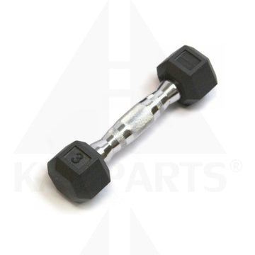 GymPak Rubber Hex Dumbbell - 3 LB - CushBell Bars Weights & Benches