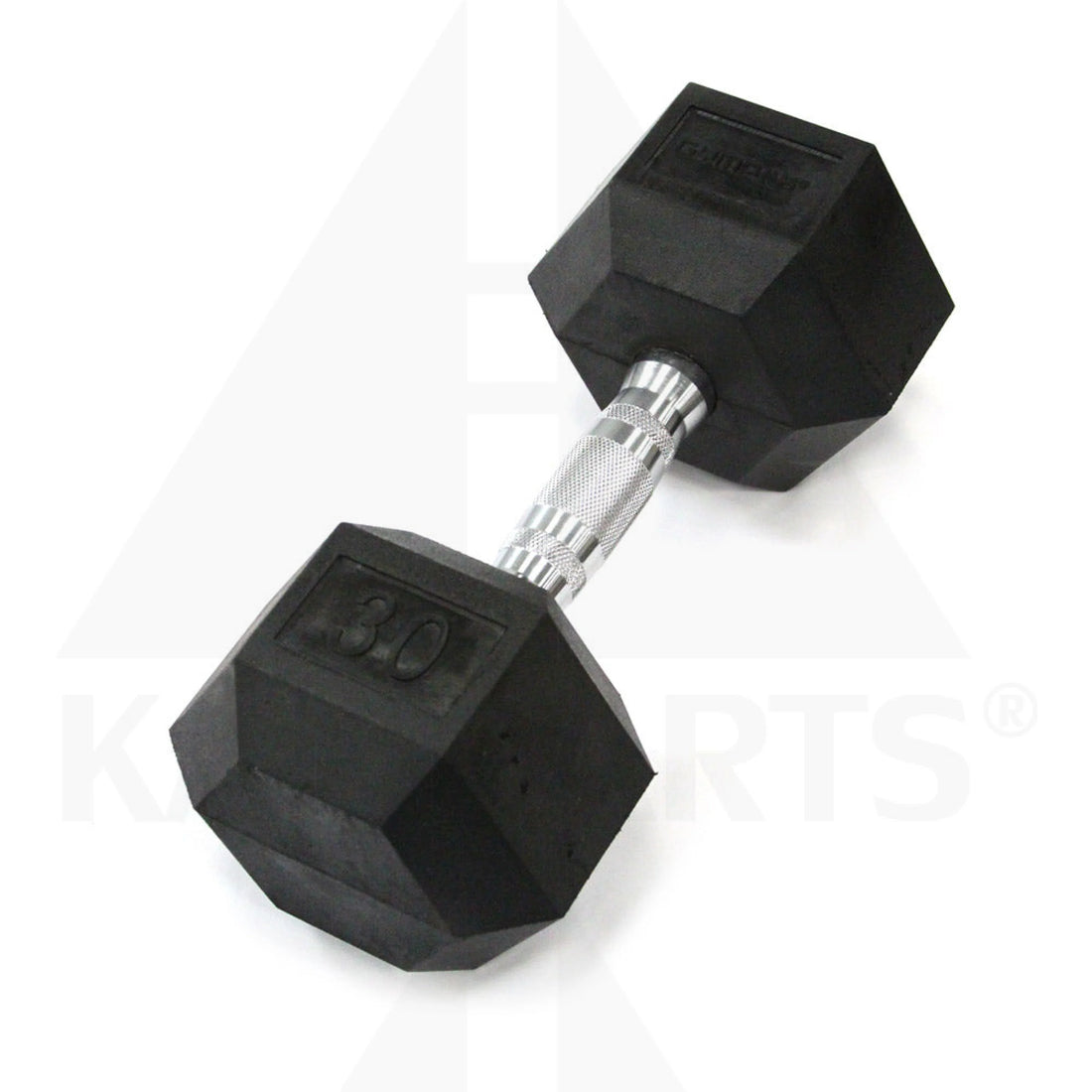 GymPak Rubber Hex Dumbbell - 30 LB - CushBell Bars Weights & Benches