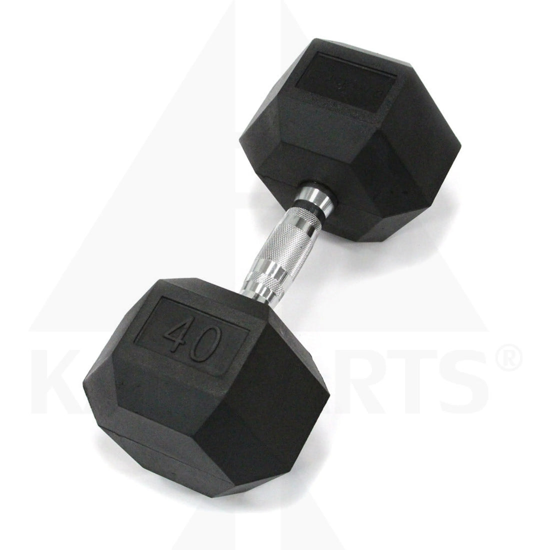 GymPak Rubber Hex Dumbbell - 40 LB - CushBell Bars Weights & Benches