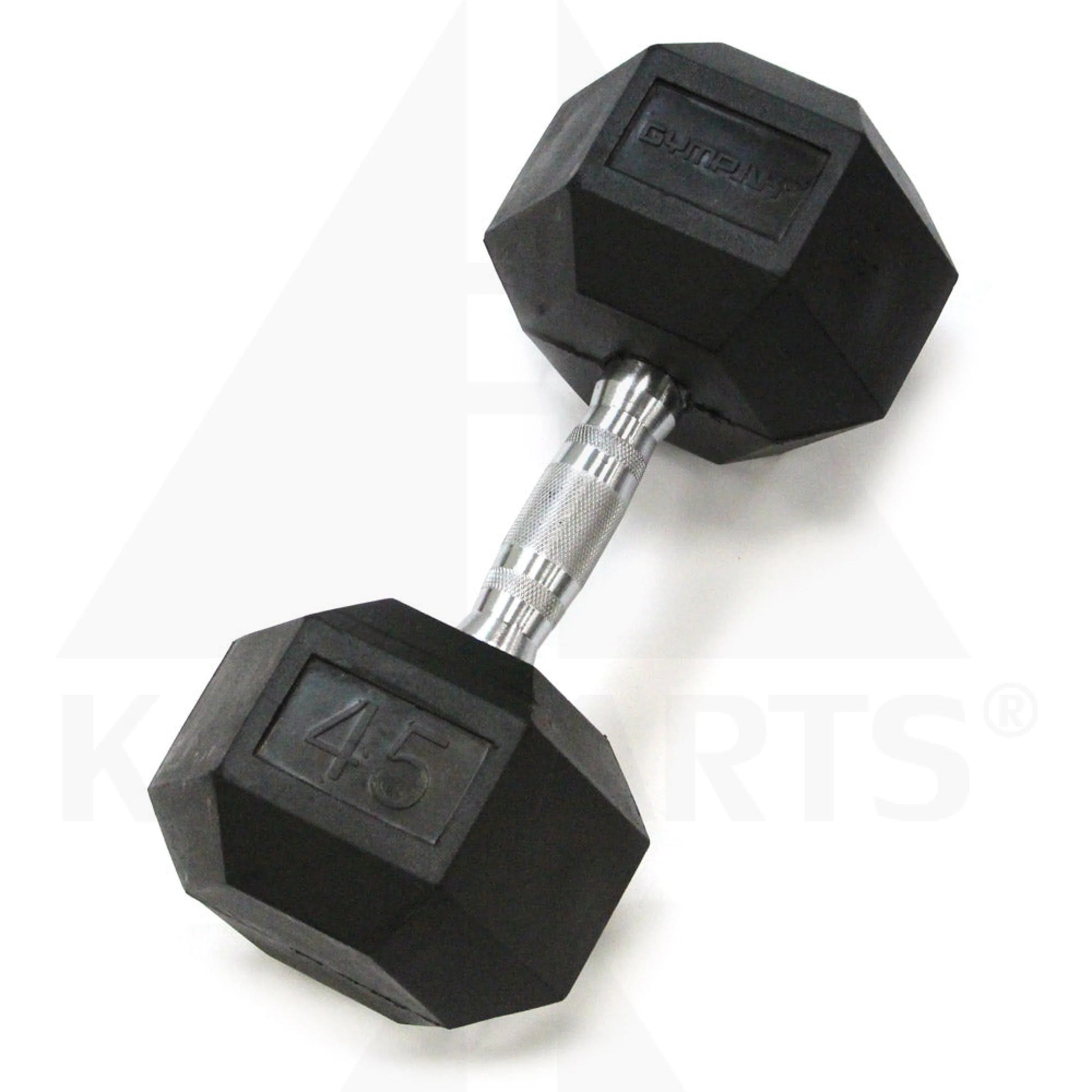 GymPak Rubber Hex Dumbbell - 45 LB - CushBell Bars Weights & Benches