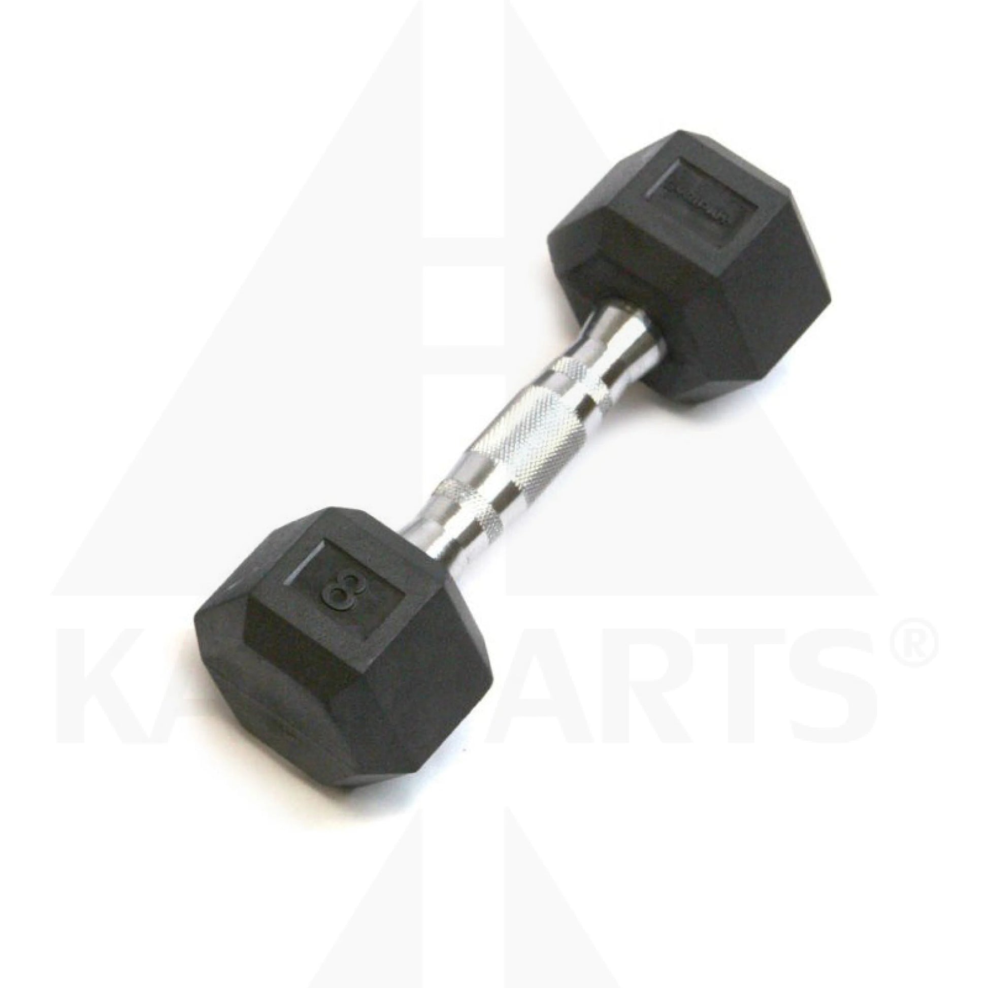 GymPak Rubber Hex Dumbbell - 8 LB - CushBell Bars Weights & Benches