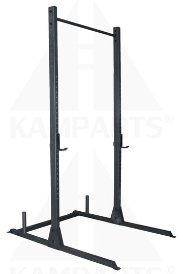HALF-RACK with Olympic Plate Storage 8’ Tall Bars Weights & Benches