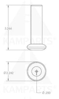 Hard Rubber Grip - 5” x 1” - One End Closed Parts & Components