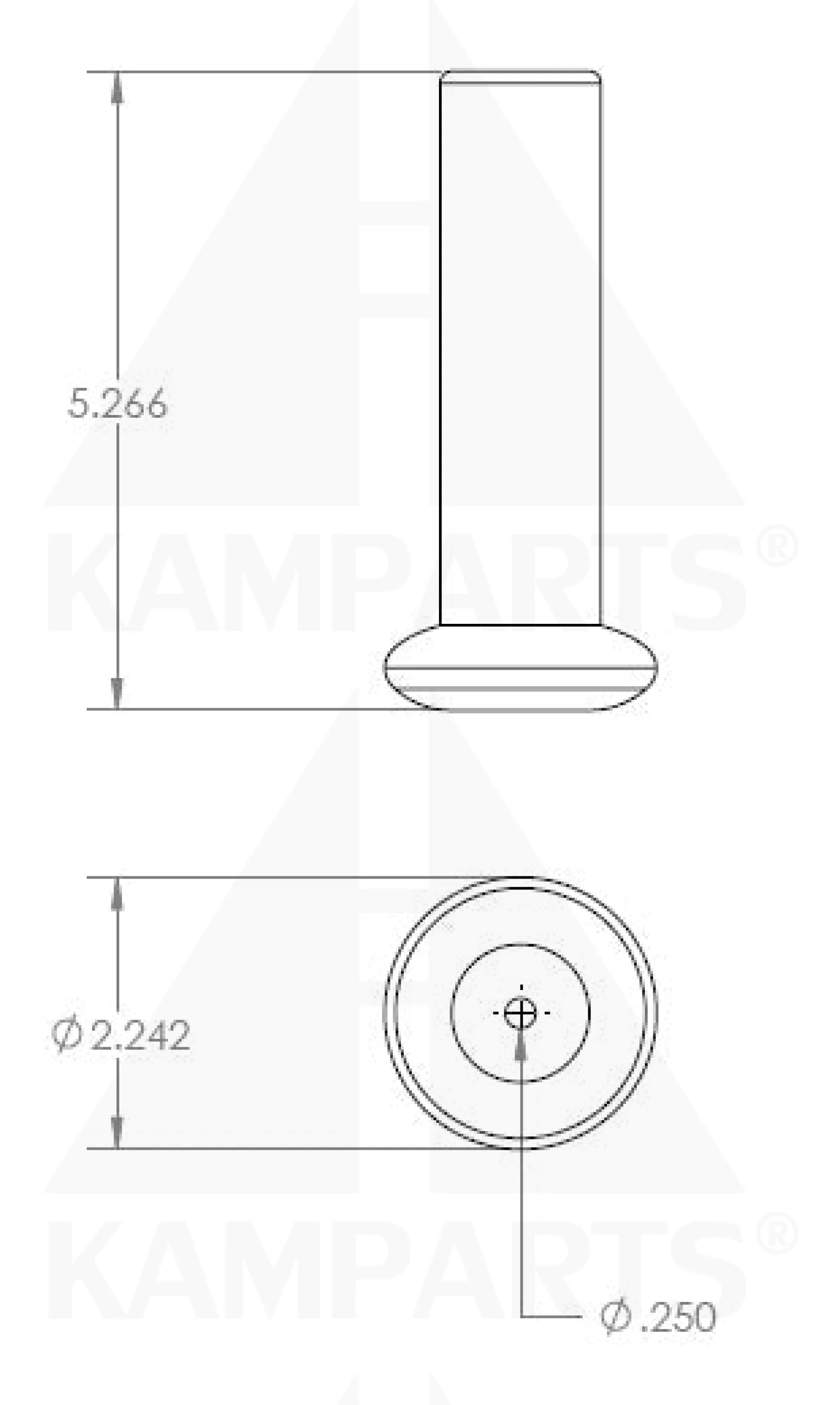 Hard Rubber Grip - 5” x 1” - One End Closed Parts & Components