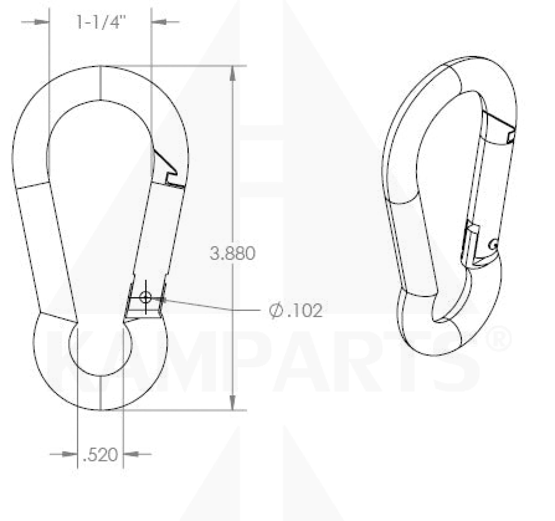 Heavy Snap Hook - 10mm Parts & Components