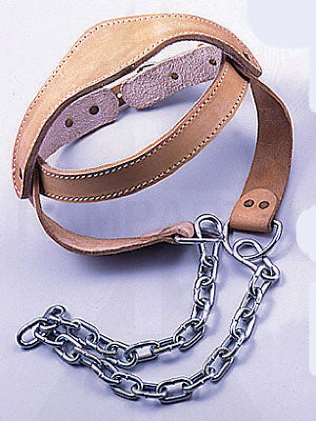 Imported Leather Padded Head Harness w/Heavy Duty Chain & Hook Gym Accessories