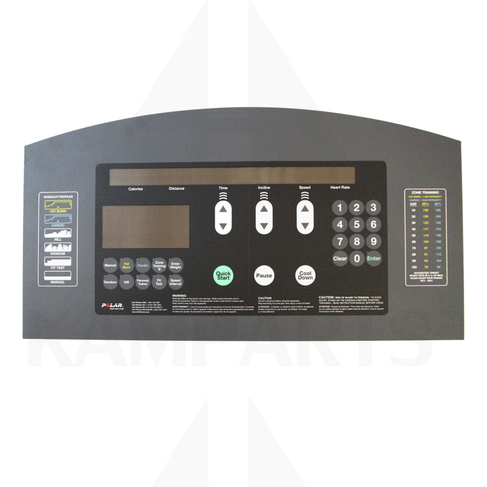 Life Fitness 95Ti Treadmill Overlay Treadmill Parts