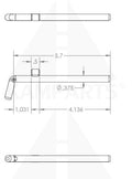 Locking Pin - 3/8” for 20LB Selector Plates. Chrome Parts & Components