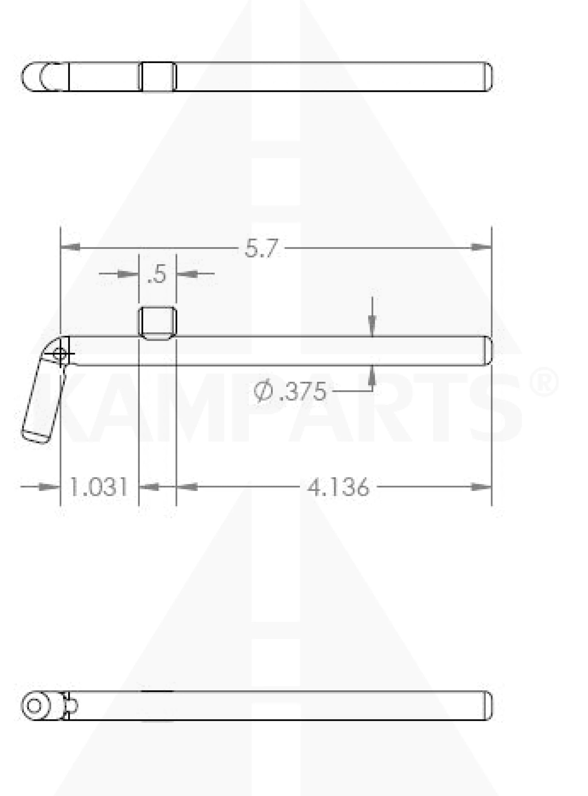 Locking Pin - 3/8” for 20LB Selector Plates. Chrome Parts & Components