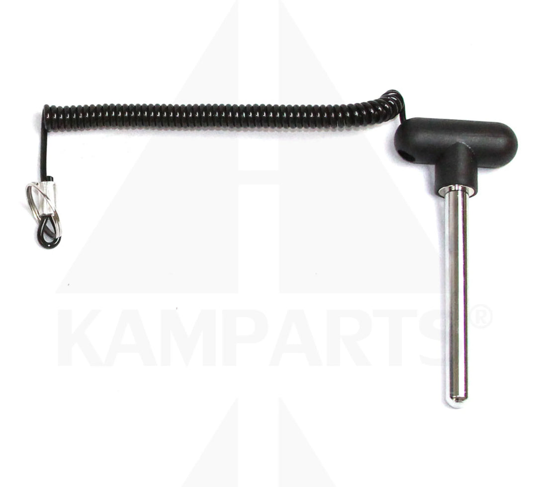 Magnetic Fixed Lanyard Pin w/ Black T-Knob - 4” (102mm) Length - 7/16’’ (11mm) Diameter Parts & Components