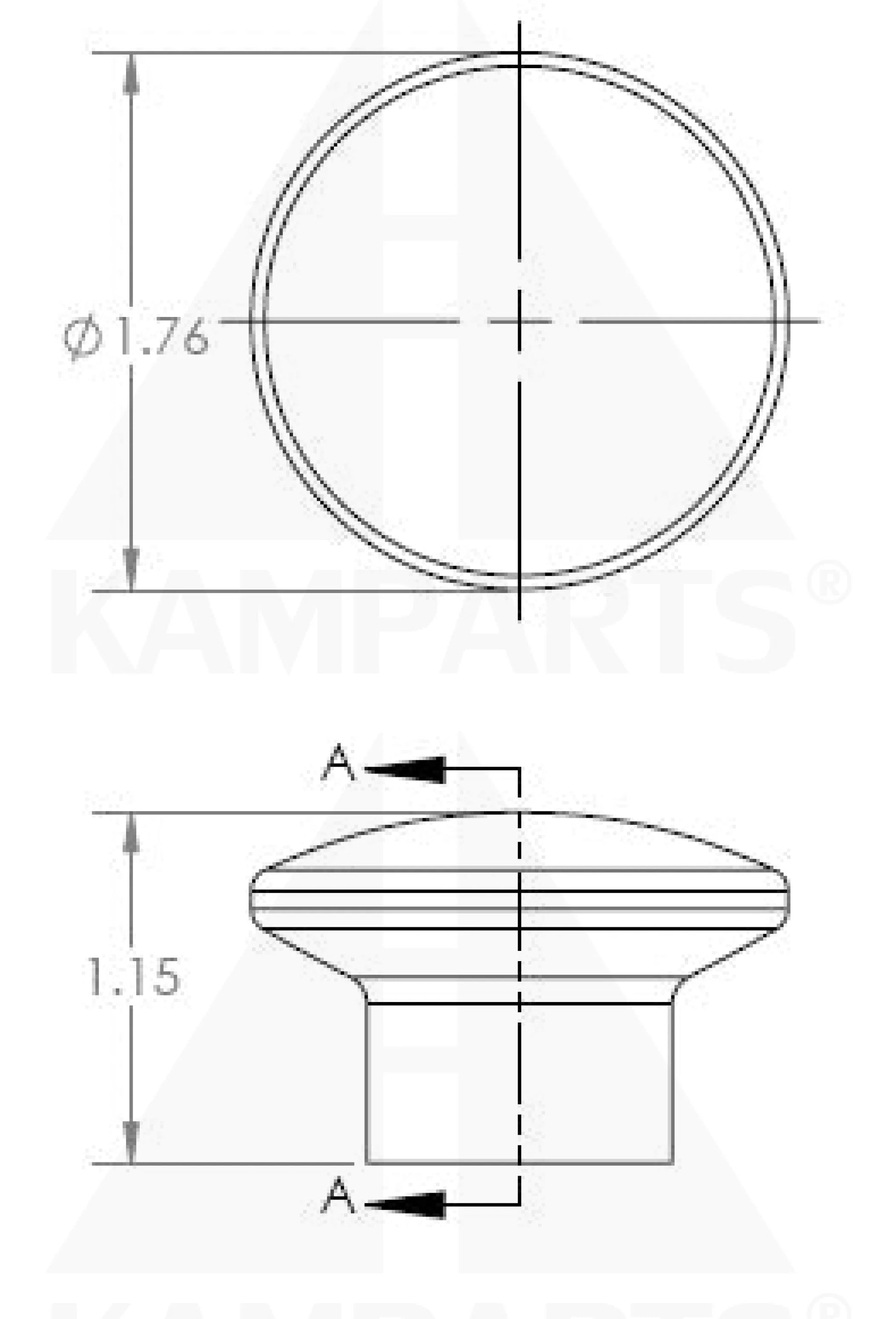 New Round Knob - 3/8” Parts & Components