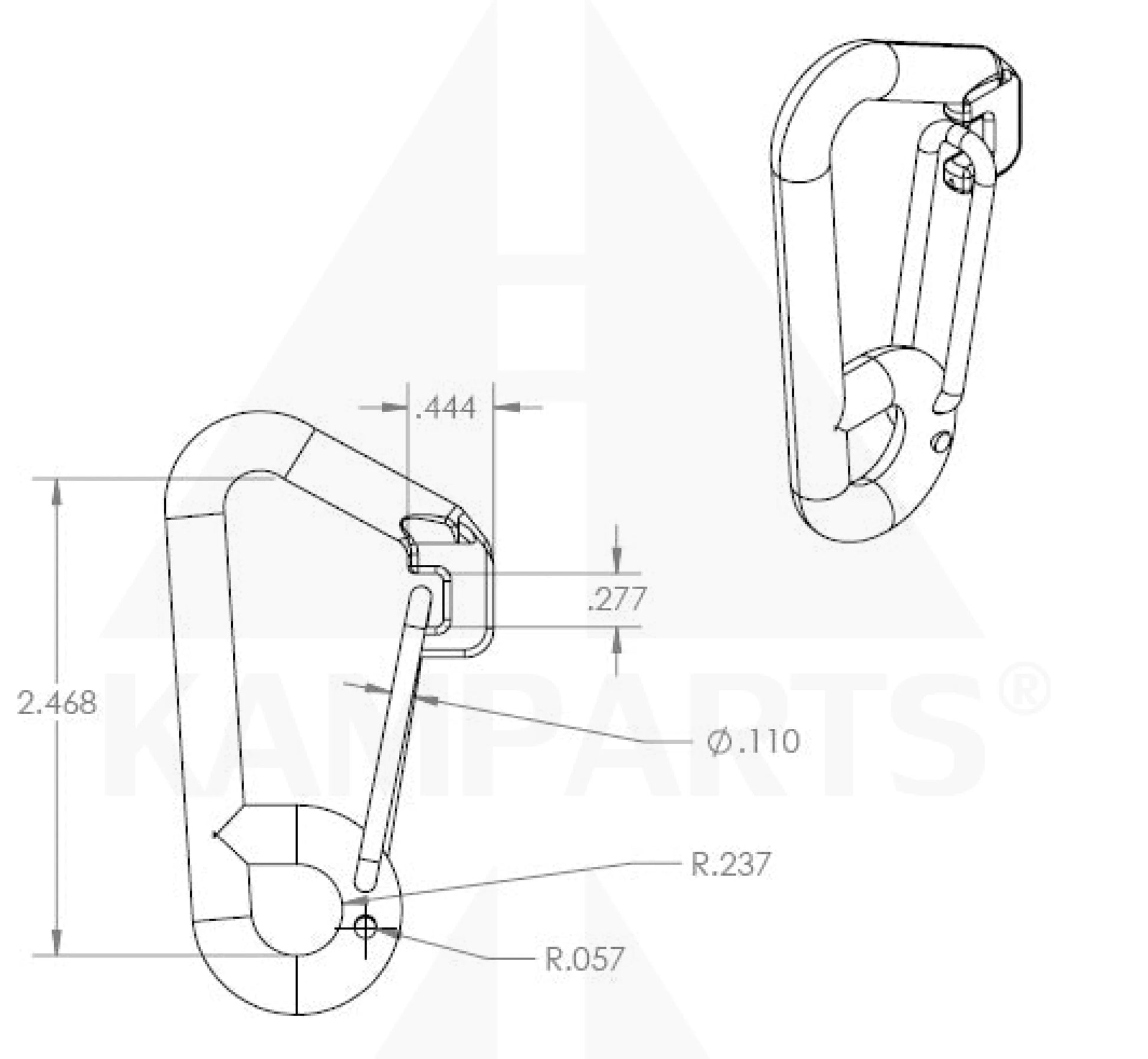 New Snap Hook. Stainless - Medium Size Parts & Components