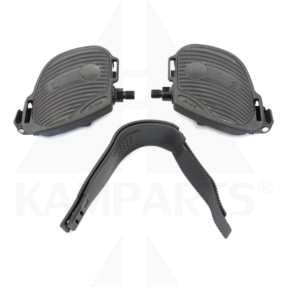Pedal Set W/Auto Adjustable Strap 1/2’’ Black Bike Parts