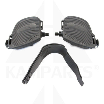 Pedal Set W/Auto Adjustable Strap 9/16’’ Stud - Black Bike Parts