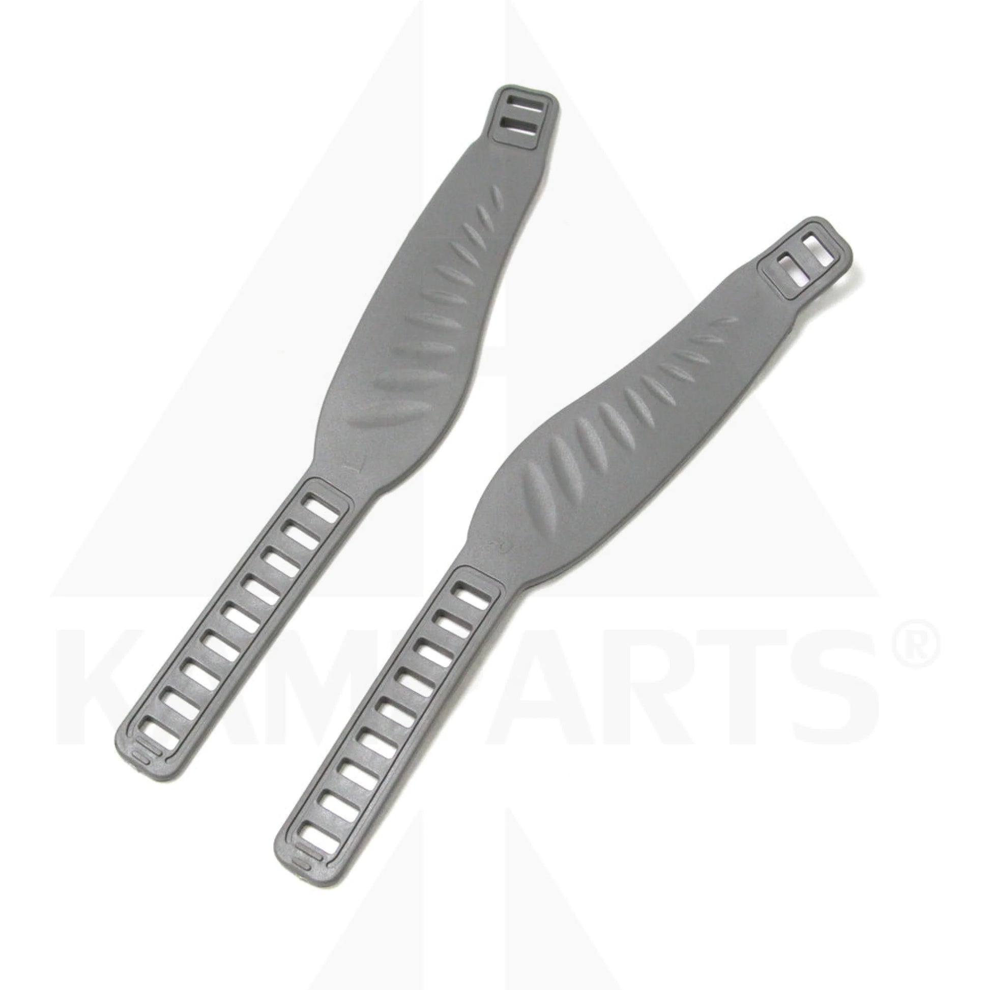 Pedal Straps - Gray - PVC. Pair Bike Parts