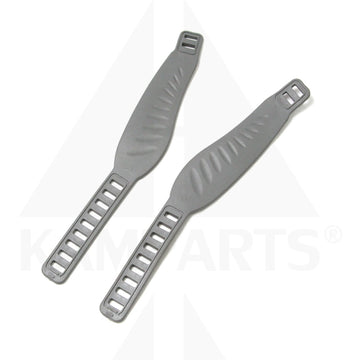 Pedal Straps - Gray - PVC. Pair Bike Parts