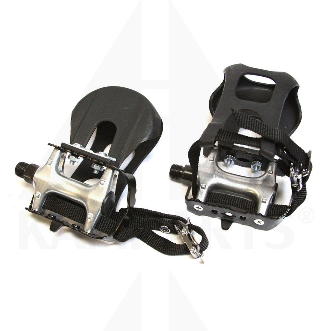 Pedal with Toe Clip and Strap - Fits most Spinners 9/16”-PAIR Indoor Cycle Parts