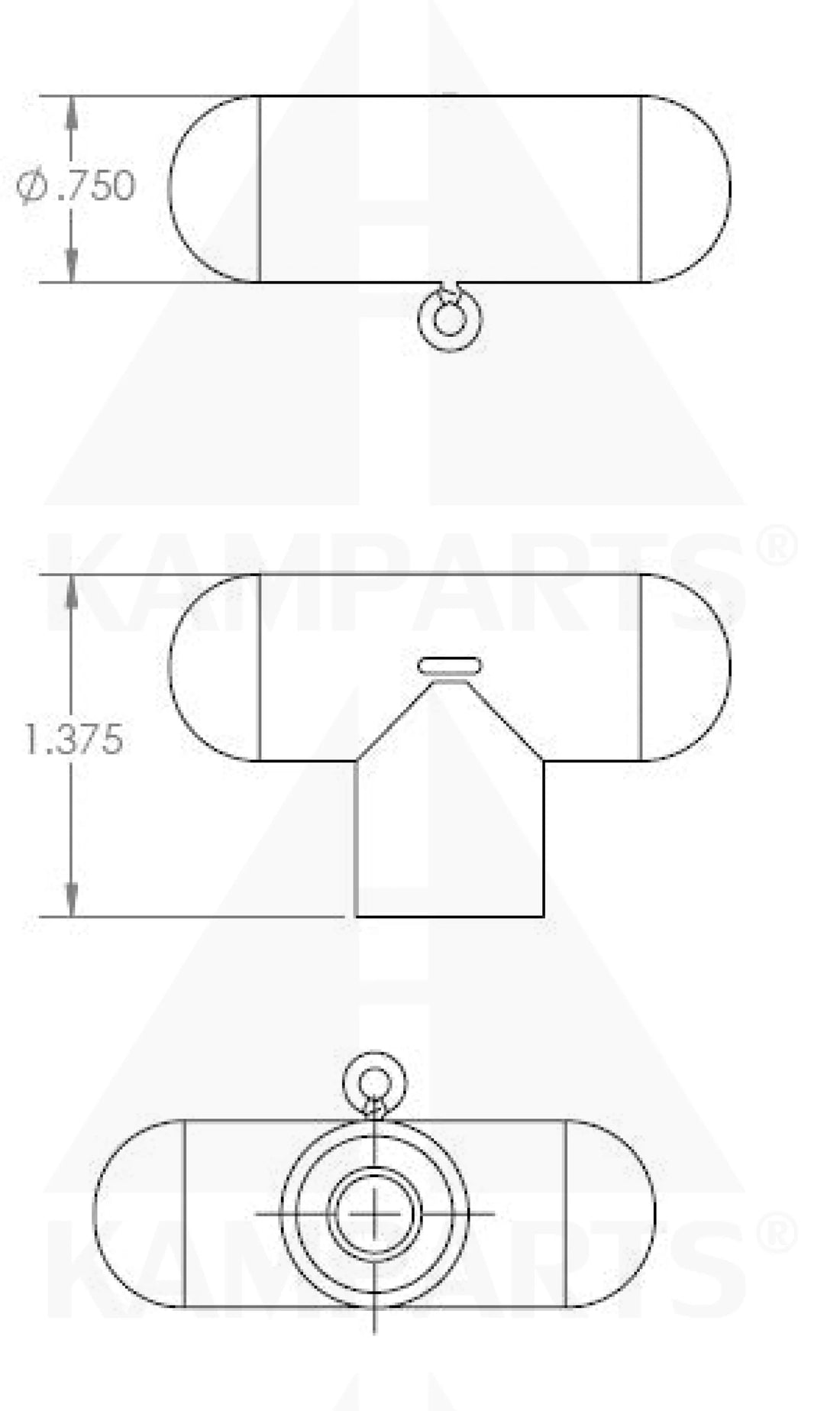 Plastic T-knob w/ Bronze Insert w/Eye-Screw Parts & Components