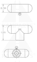 Plastic T-knob w/ Bronze Insert w/Eye-Screw Parts & Components