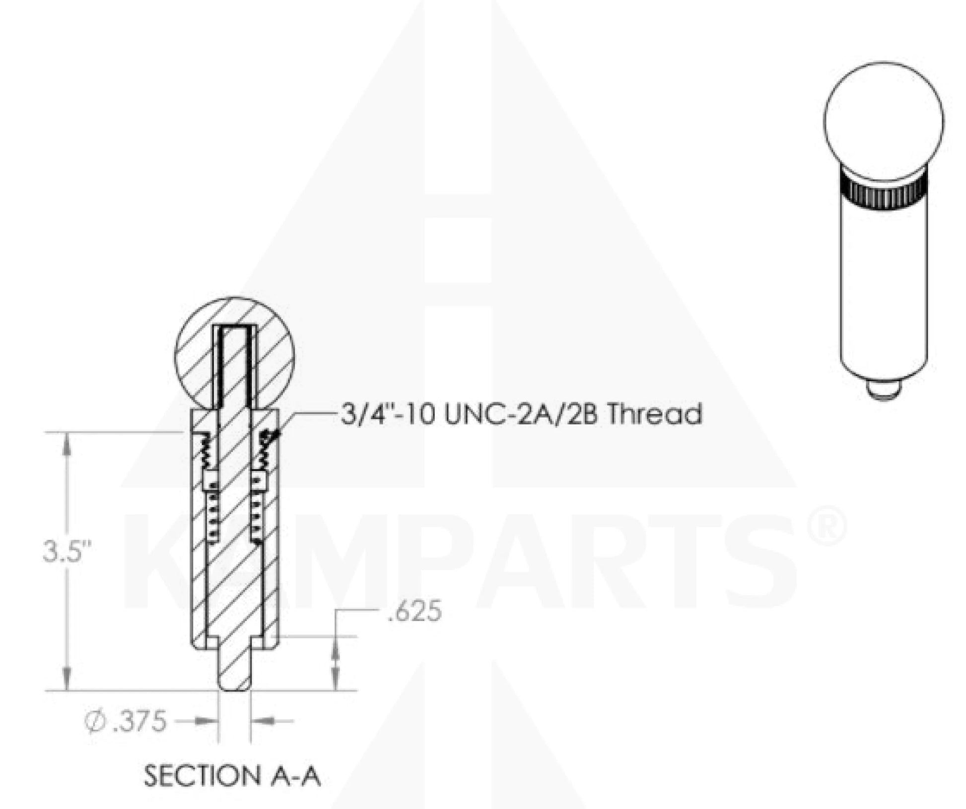 Pop Pin - 3/8” x 3” Long Parts & Components