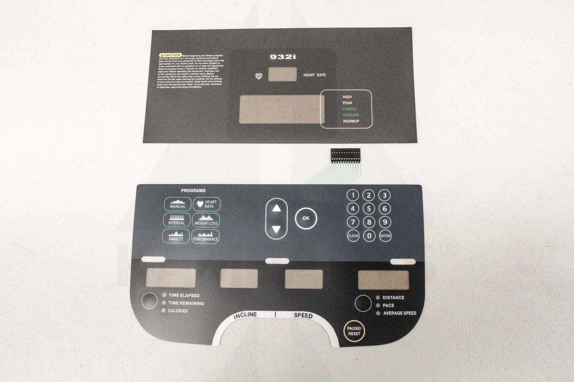 Precor C932I Experience Treadmill Overlay Keypad Treadmill Parts