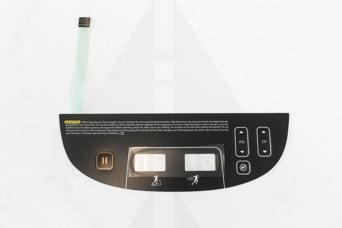 Precor P80 Console Treadmill & Elliptical Dual Window KEYPAD OVERLAY Overlays