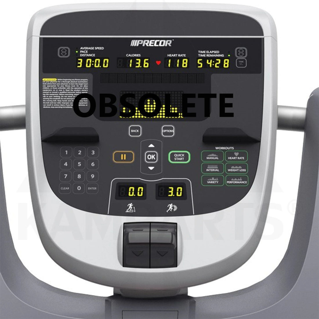 Precor TRM 833/835 P30 Overlay/Keypad Assembly Treadmill Parts