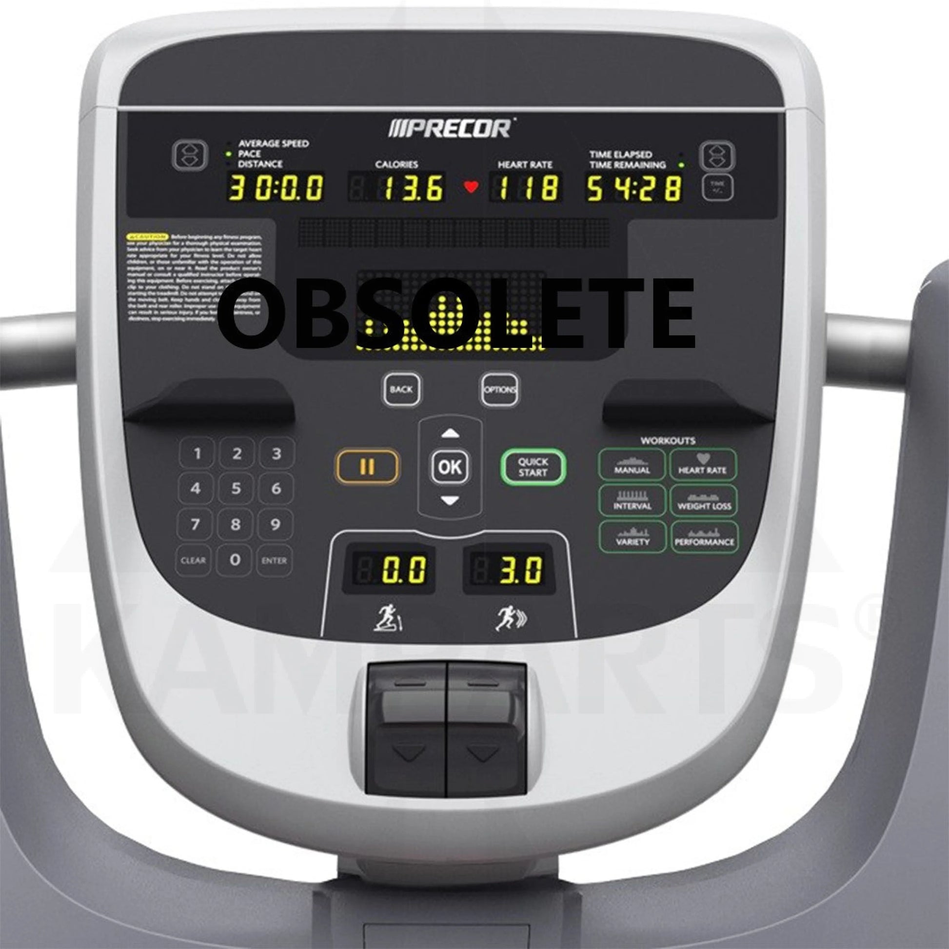 Precor TRM 833/835 P30 Overlay/Keypad Assembly Treadmill Parts