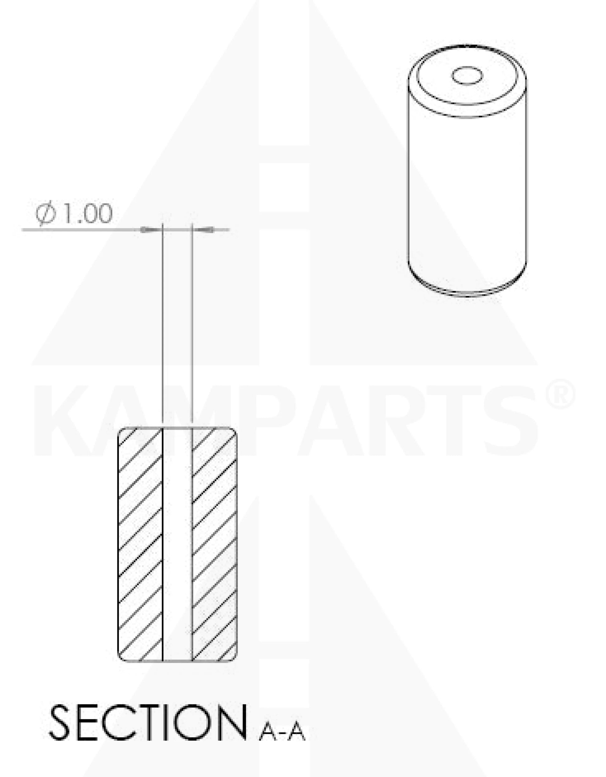 PU Self-Skin Foamed Roller - 8”L x 4”W Parts & Components