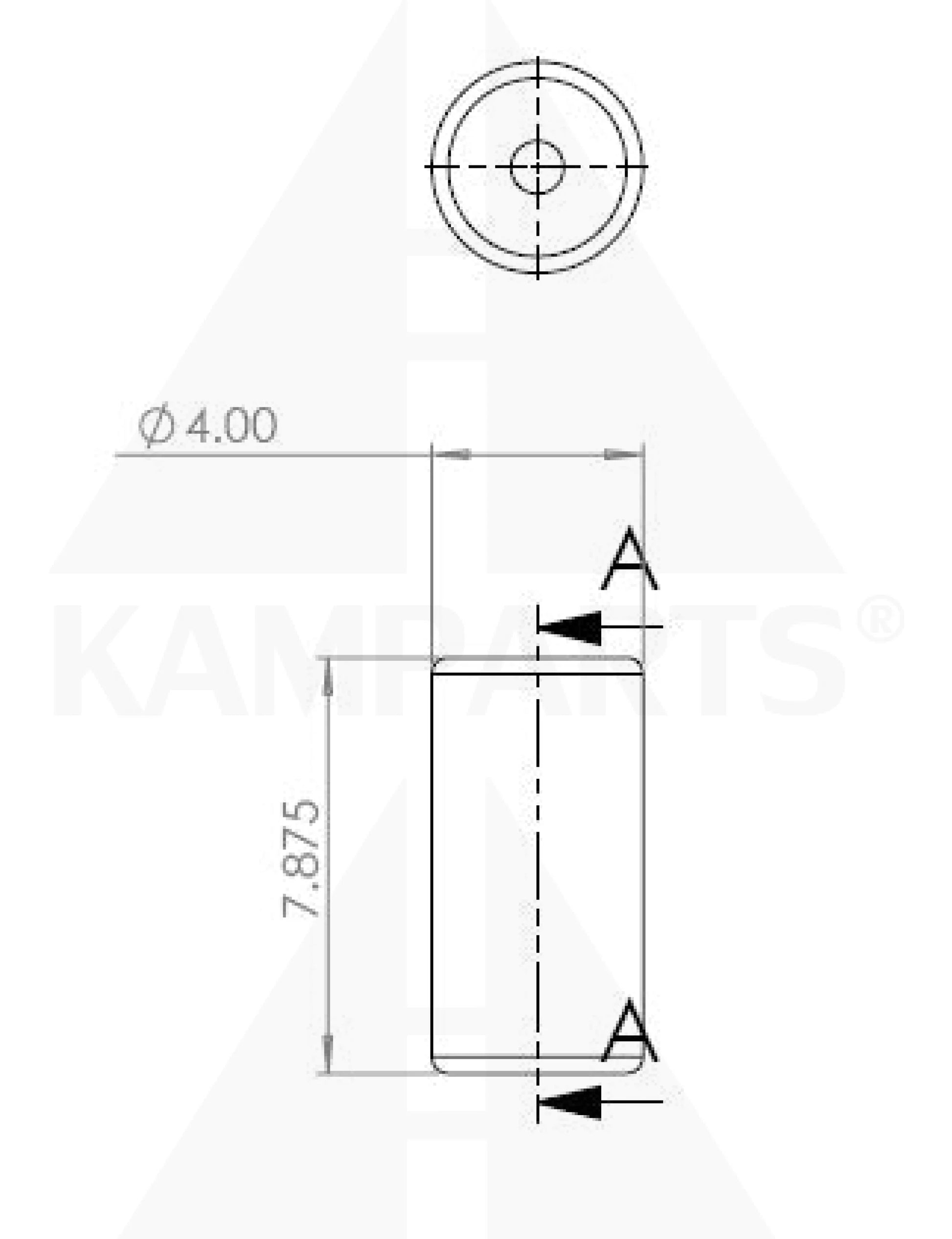 PU Self-Skin Foamed Roller - 8”L x 4”W Parts & Components