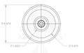 Pulley 4-5/8’’ – 3/8” Steel Bore 1” Hub Parts & Components