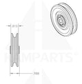 Pulley – Aluminum 3.5 inch – 3/8” Bore 1 inch Hub Parts & Components