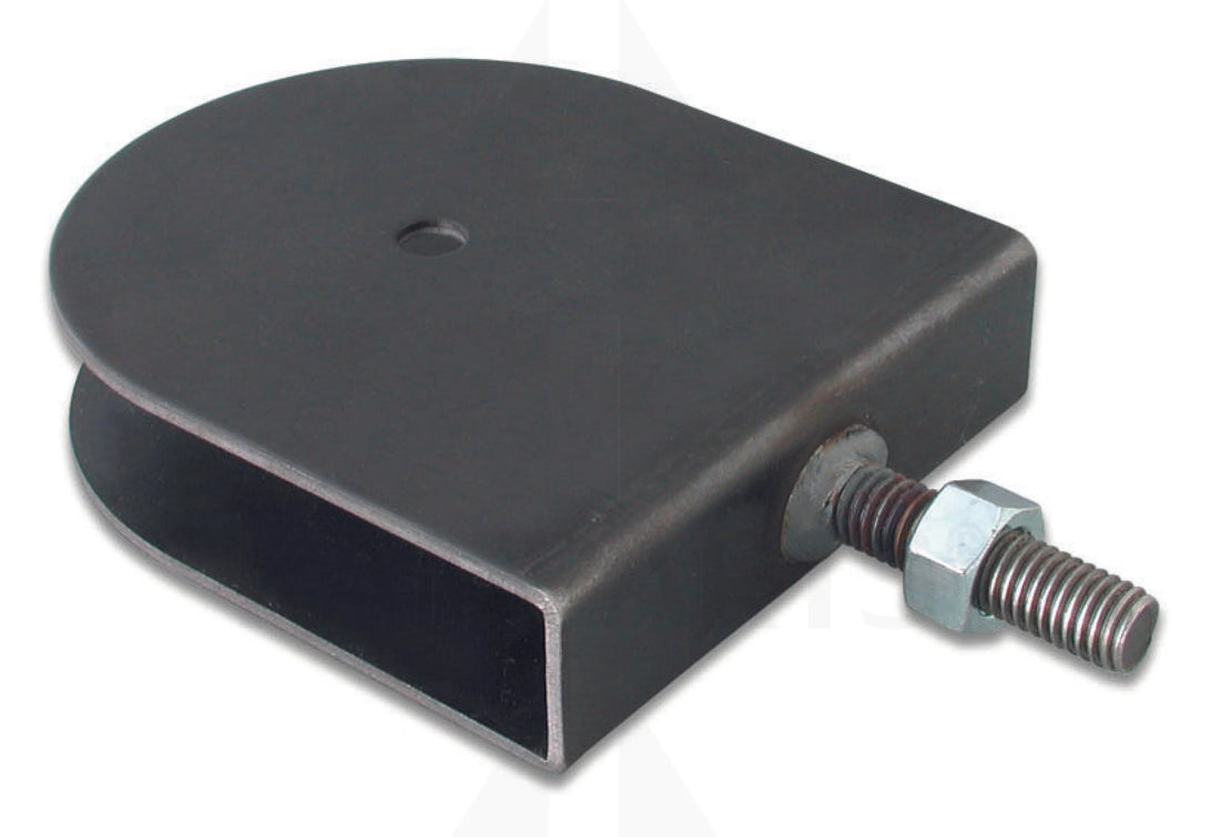 Pulley Bracket - 1/2” Bolt and Nut. 3/8” Bore. Fits 4”-4.5” Pulleys Parts & Components