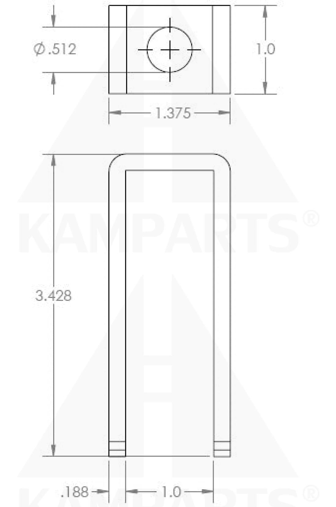 Pulley Bracket - Fits 4” thru 4-1/2” Pulleys. 1” Space x 3/8” Bore Parts & Components