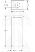 Pulley Bracket - Fits 4” thru 4-1/2” Pulleys. 1” Space x 3/8” Bore Parts & Components