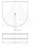 Pulley Bracket - Fits 5” x 3/8” Bore Pulleys Parts & Components