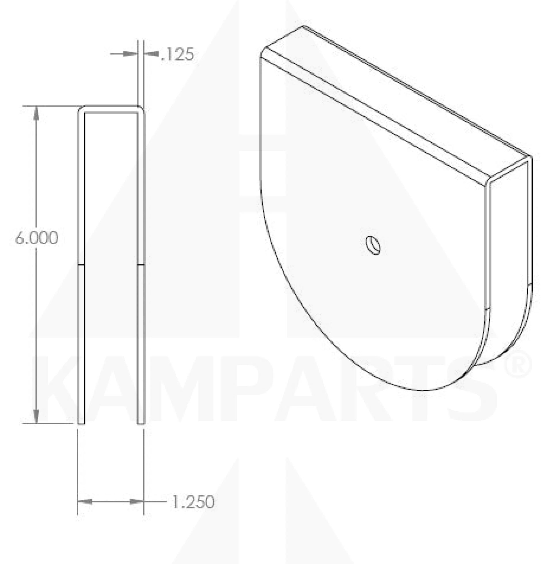 Pulley Bracket - Fits 5” x 3/8” Bore Pulleys Parts & Components